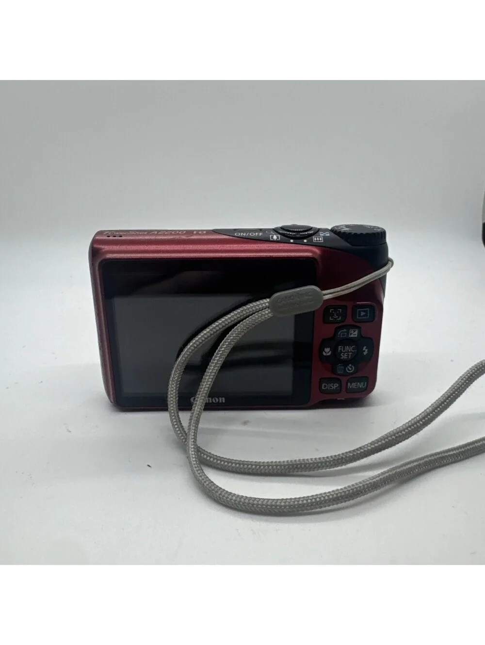 Canon PowerShot A2200 14.1MP Digital Camera HD 4x Zoom Red Tested Works